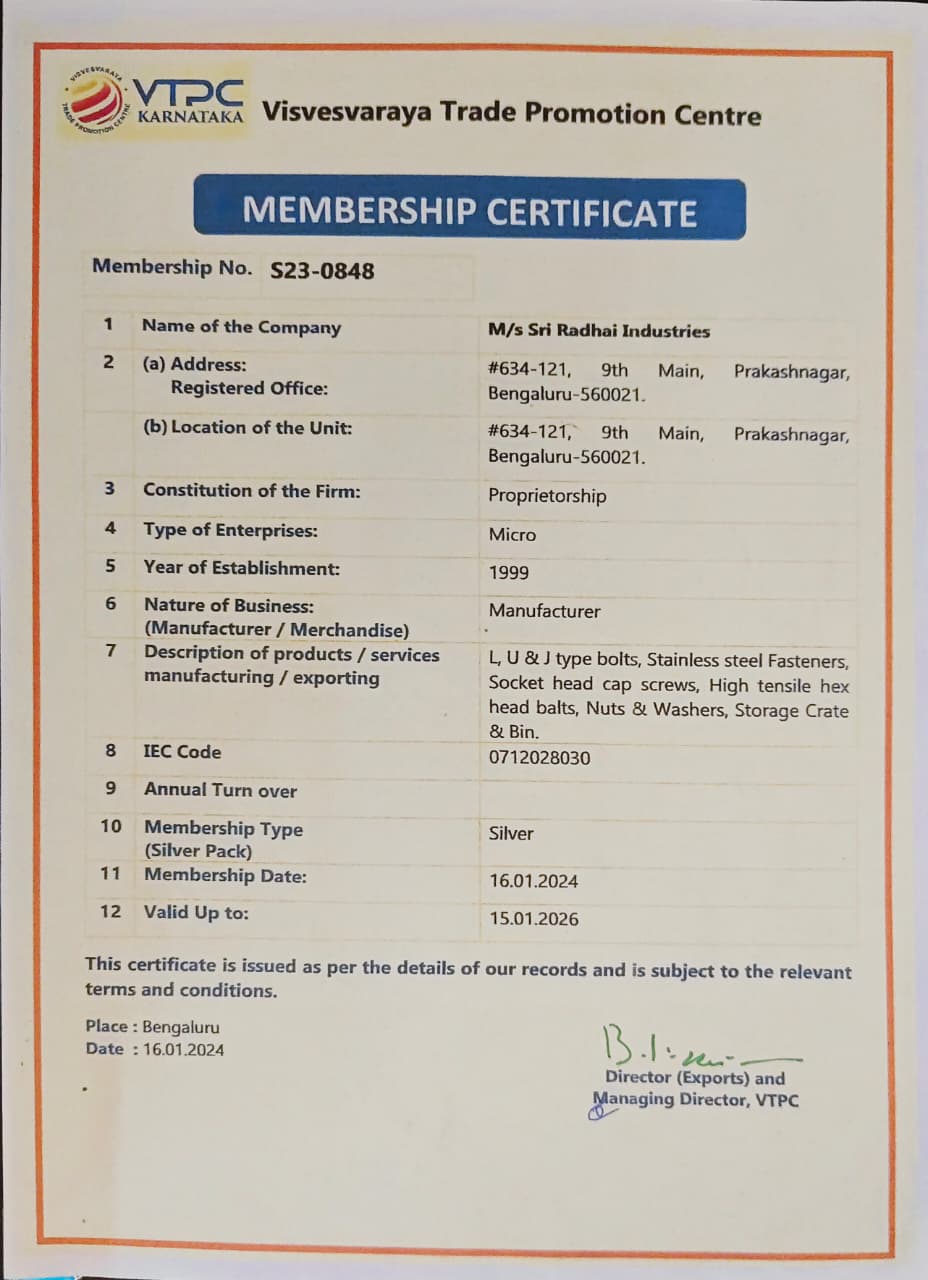VTPC Registration Certificate